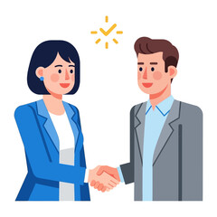Business Handshake Agreement: A partnership is sealed with a handshake, embodying trust, respect, and a successful agreement, as a symbol of the finalization.