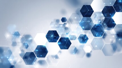 abstract blue hexagon technology design