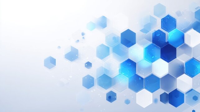 abstract blue hexagon technology design