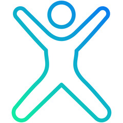 stretching gradient line icon