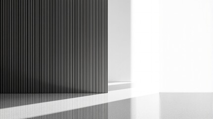 Minimalist modern architecture detail with light and shadow
