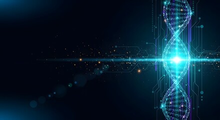 Abstract DNA technology. Science medical concept. Futuristic background