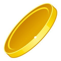 design coin illustration with shiny metallic style