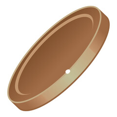 design coin illustration with shiny metallic style