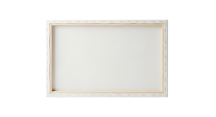 Blank canvas frame isolated on transparent background, providing a versatile surface for artistic endeavors, creative projects, and professional presentations, ideal for showcasing artwork