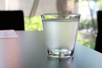 glass of water on the table
