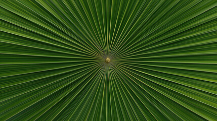 Obraz premium close-up of tropical fan palm leaf showing geometric pattern and natural detail