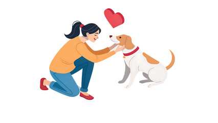 3D isometric flat illustration of domestic animal PNG. AI GENERATED.
