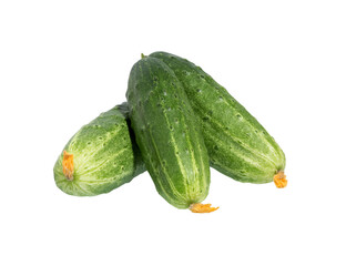 Cucumbers isolated on white.
