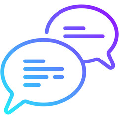 question gradient line icon