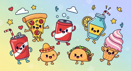 Kawaii Food Characters Party