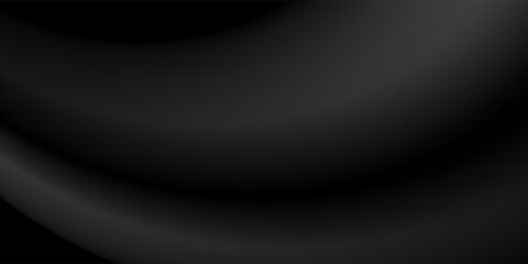 Dark deep black dynamic abstract vector background with wavy lines. Modern creative halftone premium gradient. 3d cover of business presentation banner for sale event night party. Soft shadow dots