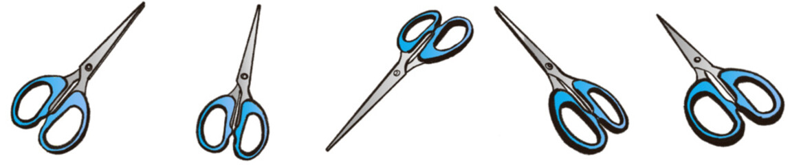 Cute Scissors Icon PNG for Education, DIY, and Scrapbooking Design