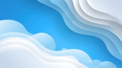 blue white layered wavy abstract