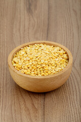 Split pigeon peas - Toor dal in small basket