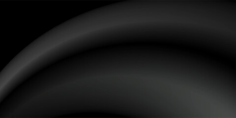 Dark deep black dynamic abstract vector background with wavy lines. Modern creative halftone premium gradient. 3d cover of business presentation banner for sale event night party. Soft shadow dots