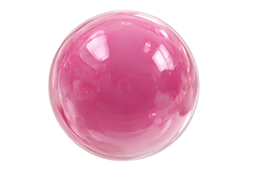 Pink sphere isolated on transparent background