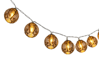 Festive lantern display outdoor gathering decorative lighting evening atmosphere celebration concept isolated PNG