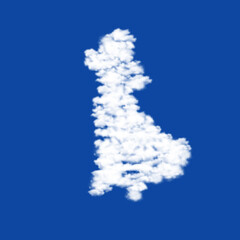 Clouds in the shape of a lady symbol on a transparent background. A symbol consisting of clouds in the center. Illustration on transparent background