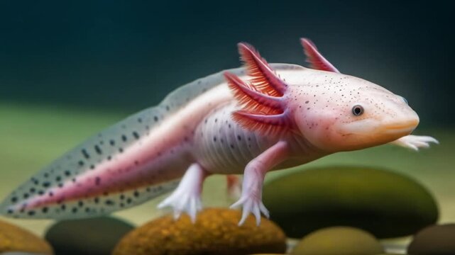 Ambystoma mexicanum f. leucistic (axolotl)