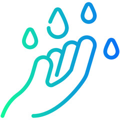 hand gradient line icon