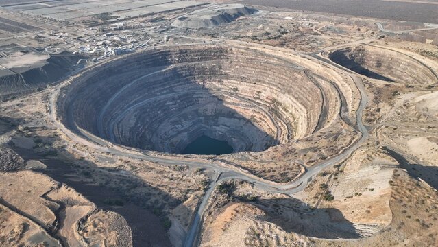 Letlhakane Diamond mine in Central Botswana, Africa