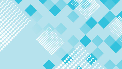 正方形とドットを組み合わせたシンプルな背景素材