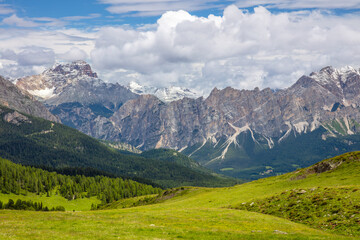 Alpine Valley with Majestic Peaks