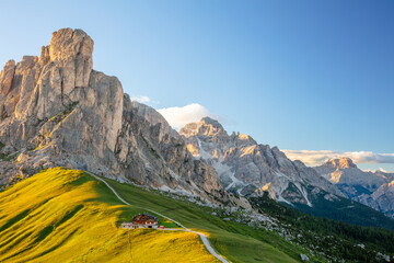 Tourist Shelter in the Alpine Mountains