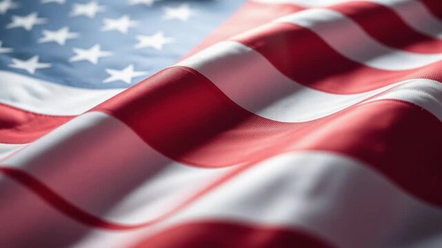 A wavy american flag video footage