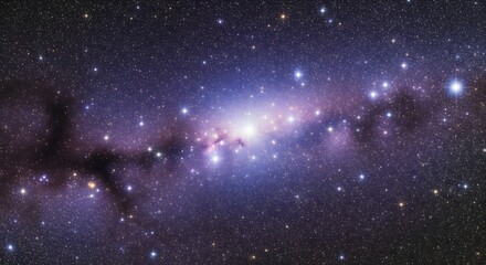 Obraz premium A breathtaking view of a galaxy in deep space with glowing stars and cosmic dust. Astronomy background showing the beauty of the universe and the milky way.