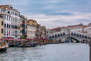gondola in grand canal venice italy