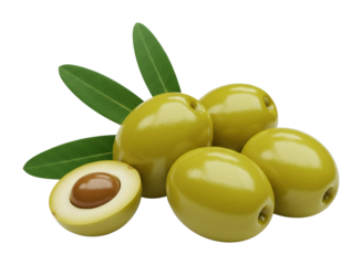Harvesting green olives olive grove food natural setting culinary delight isolated PNG