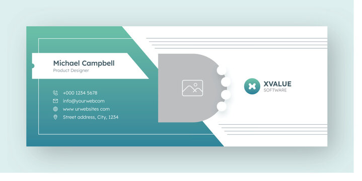 Email signature or email footer and personal social media facebook cover design template - Powered by Adobe