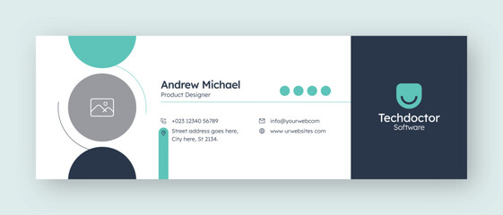 Email signature or email footer and personal social media facebook cover design template