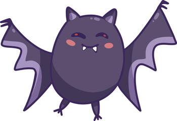 Halloween Bat Vector Icon Cute spooky bat vector illustration, great for Halloween decorations, horror designs, and party invitations