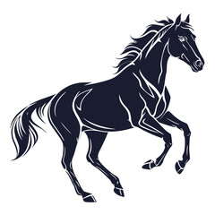 horse silhouette vector