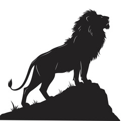 lion black and white