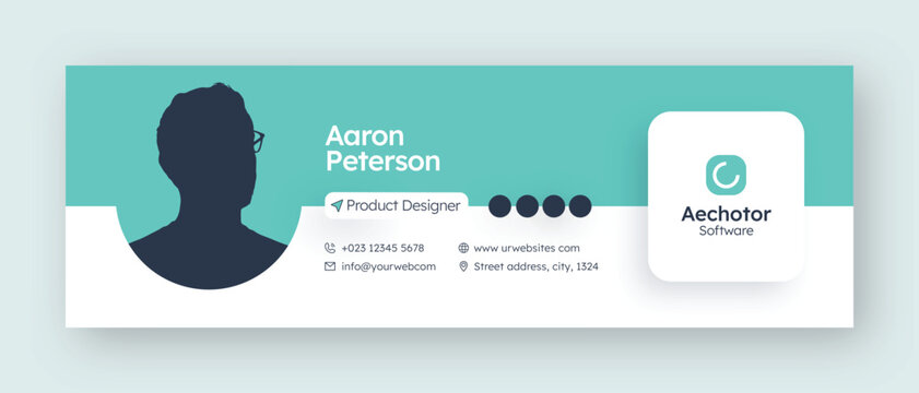 Email signature or email footer and personal social media facebook cover design template