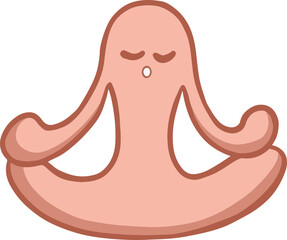 Meditation Pose Vector Icon Cartoon vector of person in meditation pose, symbol of mindfulness, calmness, and inner balance.