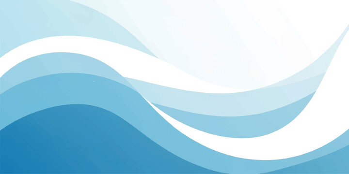 Abstract blue waves flowing smoothly, a gentle and clean design with a bright gradient