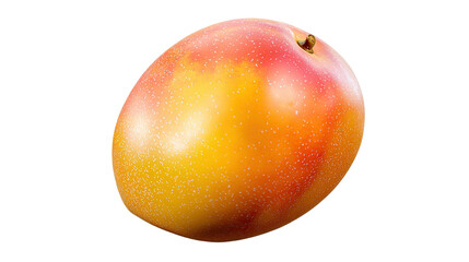 Fresh ripe mango fruit isolated on white background tropical juicy exotic produce cutout illustration