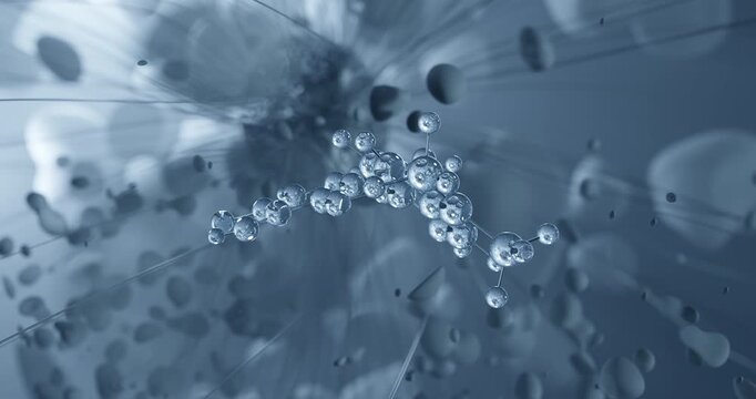 Eutropoflavin rotating molecular 3d structure ball-and-stick model, looped video antidepressants
