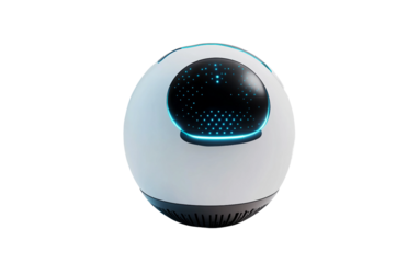 Compact AI-powered study assistant device with voice recognition designed to help students organize learning and improve productivity in daily study routines isolated on transparent background PNG