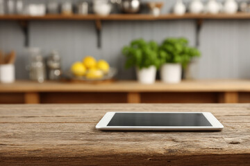 modern kitchen showcases sleek tablet displaying augmented reality recipe creating immersive cooking experience
