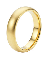 Elegant gold wedding ring displayed on jewelry minimalist style isolated PNG