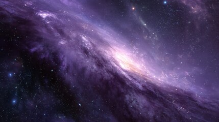 Fototapeta premium Stunning Purple Galaxy Field with Comet Streaks Across Space