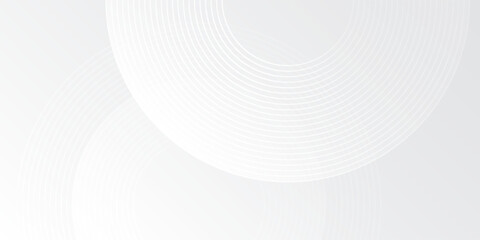 Modern white glowing geometric lines on gray background modern