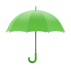 Rainy day essentials green umbrella urban setting product bright environment everyday utility isolated PNG