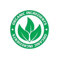 Organic ingredients icon isolated on white background